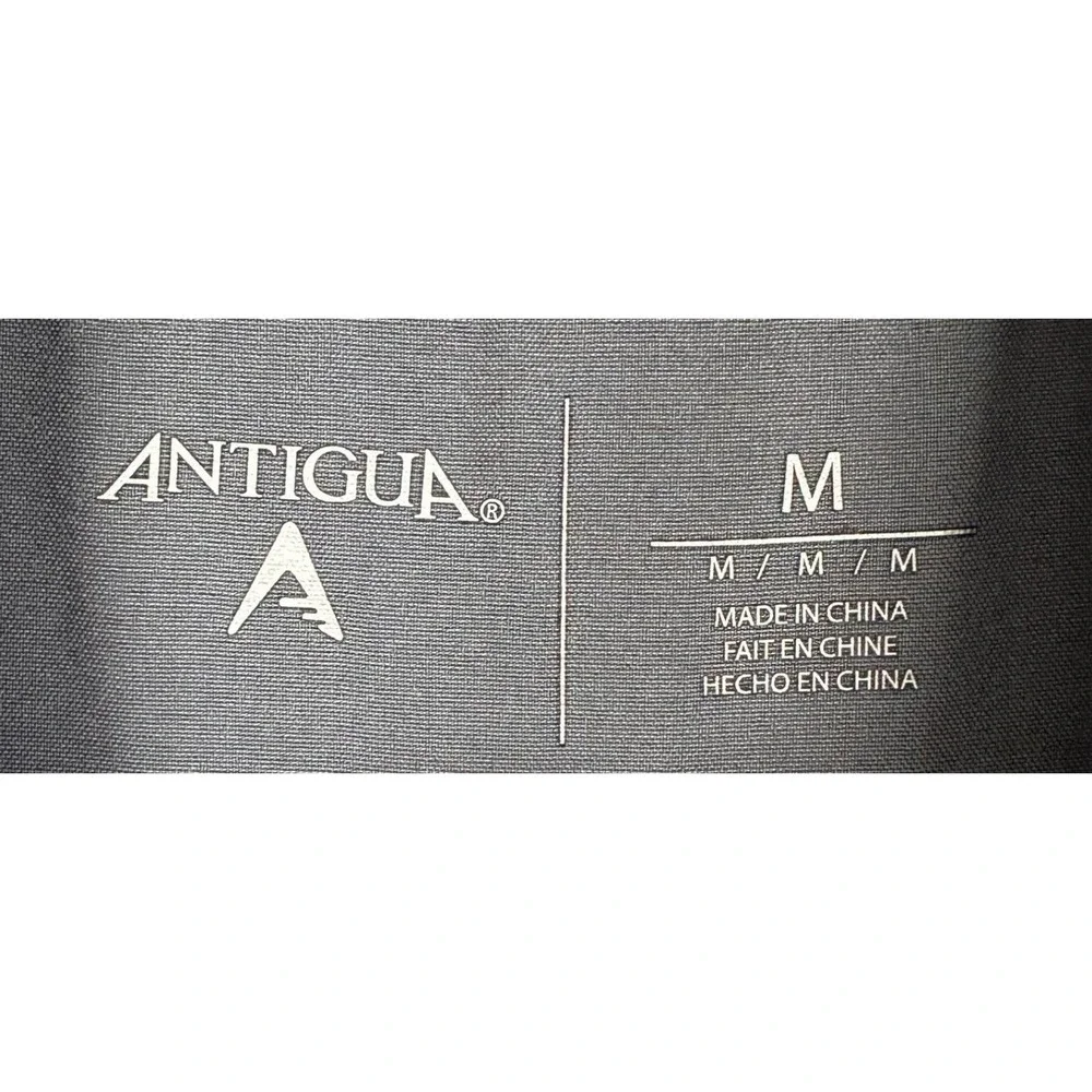 Miami RedHawks Antigua Sweater Mens Medium Grey Salt Pepper Fleece Quarter Zip